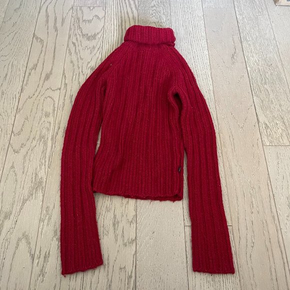 VINTAGE Abercrombie & Fitch stretch SWEATER 40% lambswool new rare - Picture 1 of 7